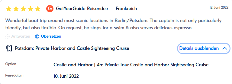 Bewertung aus Frankreich